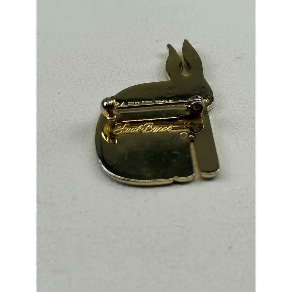 Vintage Laurel Burch Rabbit for Ross Enamel Multi Color Brooch